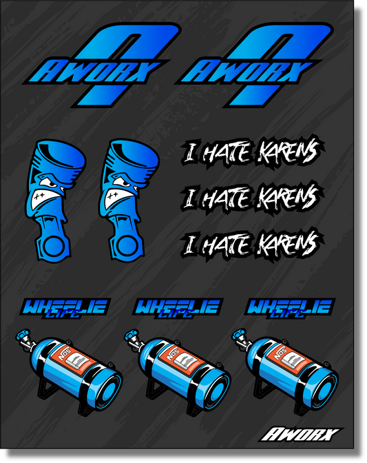 Stickerset "Blue Stickers"